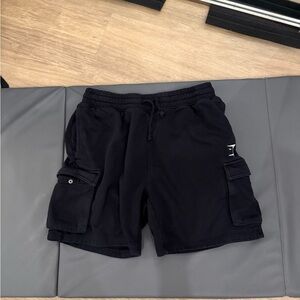 Gymshark Black cotton gym Shorts Relaxed Fit